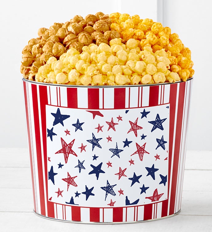Tins With Pop® Red & Blue Stars